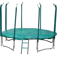 Батут Jumpi Maxy Comfort с внутренней сеткой 435 см зеленый