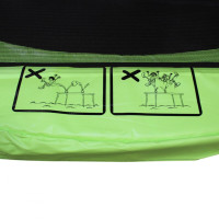 Батут MASTER Fun з внутрішньою сіткою 183 см зелений