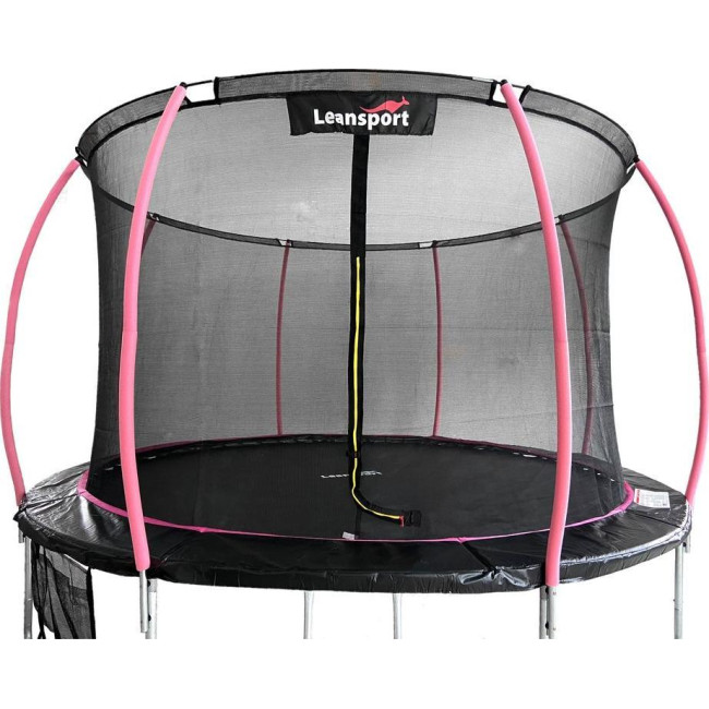Батут Lean Sport 8342 с внутренней сеткой 14 футов 426 см черно-розовый