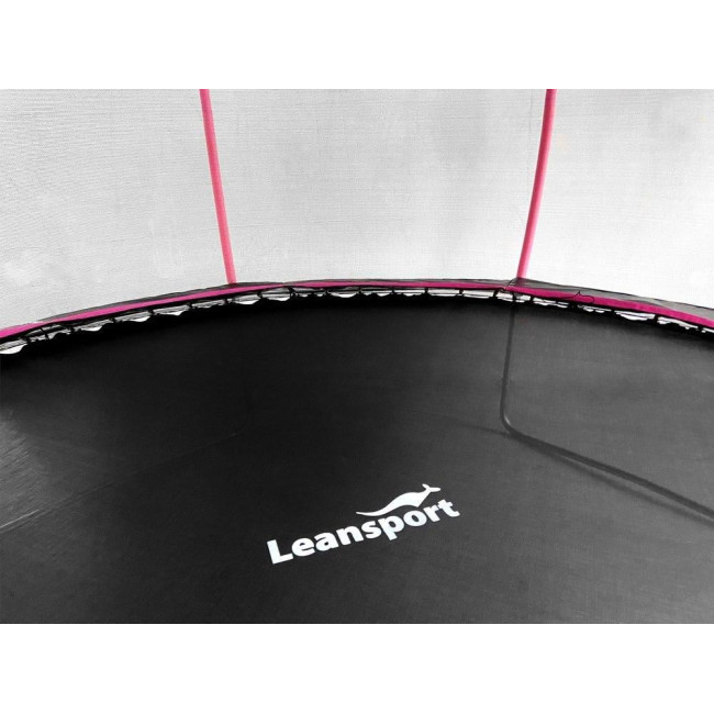 Батут Lean Sport 8342 с внутренней сеткой 14 футов 426 см черно-розовый