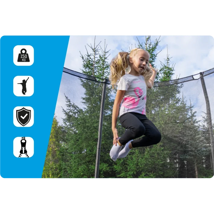 Батут THUNDER INSIDE ELITE с внутренней сеткой 6 футов 183 см черный