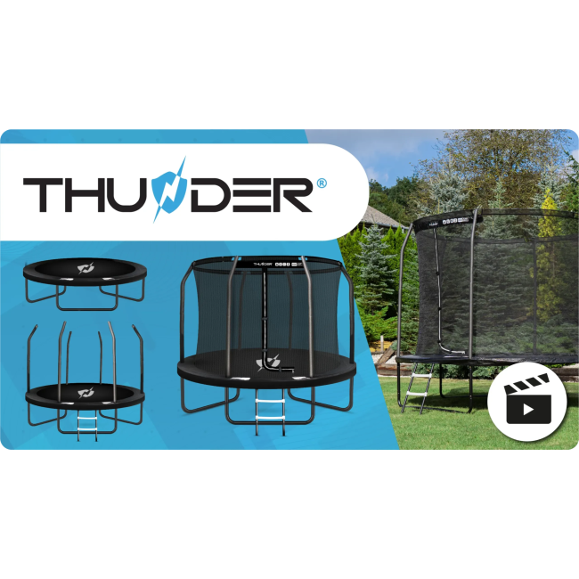 Батут THUNDER INSIDE ELITE с внутренней сеткой 6 футов 183 см черный