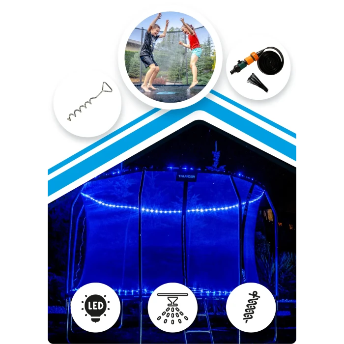 Батут THUNDER INSIDE ELITE с внутренней сеткой 6 футов 183 см черный