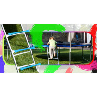 Батут THUNDER OUTSIDE PRO с наружной сеткой 8 футов 244 см черно-розовый