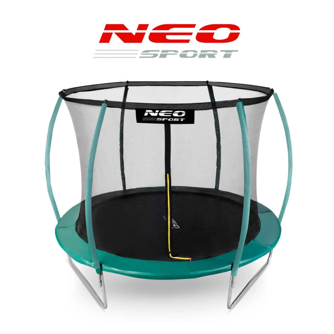Батут Neo-Sport з внутрішньою сіткою 8,5 футів 252 см зелений