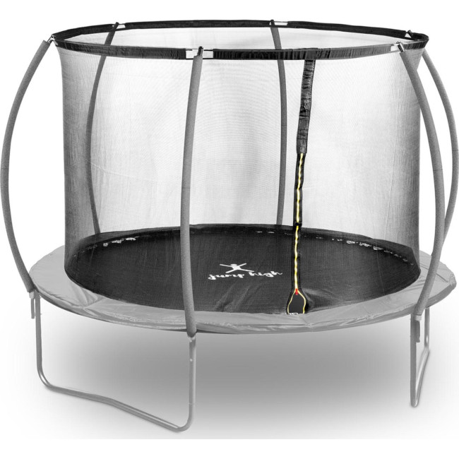 Батут Gymrex GR-TR02 с внутренней сеткой 10 футов 305 см черно-серый