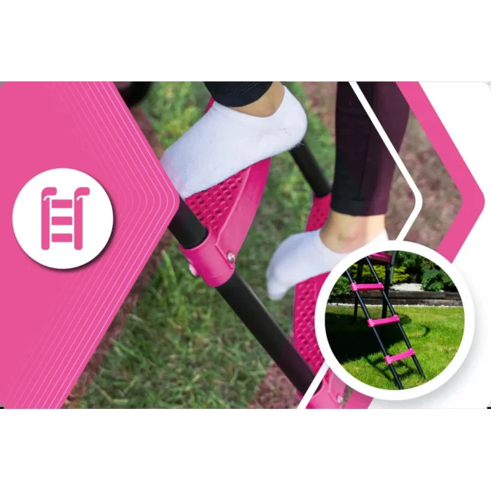 Батут THUNDER INSIDE ULTRA с внутренней сеткой 10 футов 312 см черно-розовый