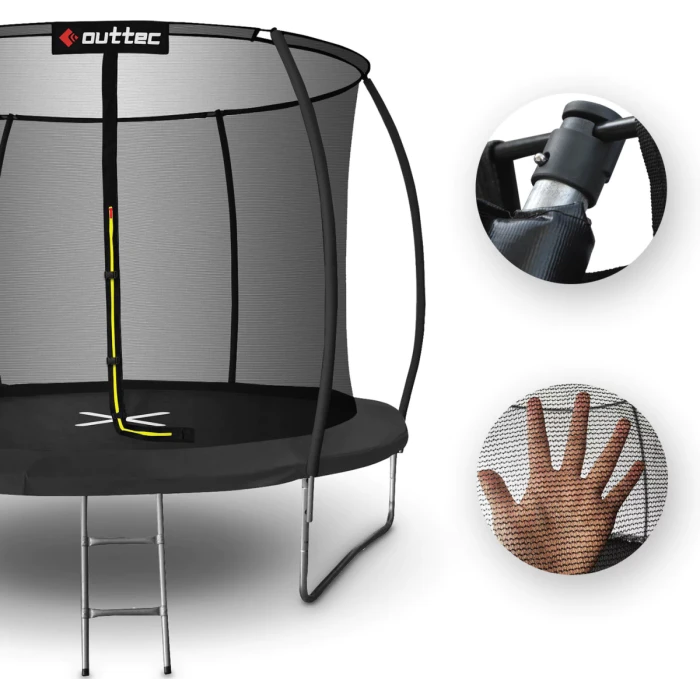 Батут OUTTEC Pumpkin с внутренней сеткой 14 футов 435 см черный