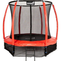 Батут Jumpi Maxy Comfort Plus с внутренней сеткой 8,5 футов 252 см красный