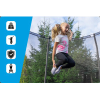 Батут THUNDER INSIDE ELITE с внутренней сеткой 8 футов 244 см черный