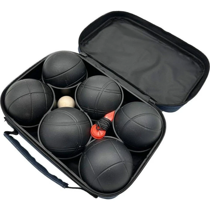 Мячи для игры в петанк Enero Pro с чехлом, черные.