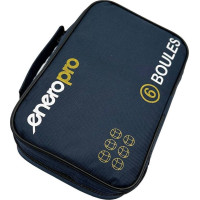 М'ячі для гри в петанк Enero Pro з чохлом, чорні