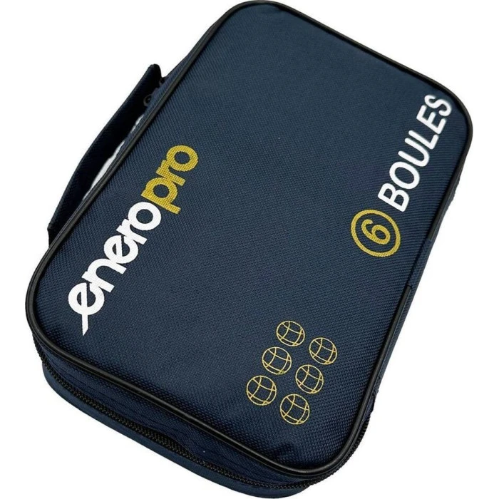 Мячи для игры в петанк Enero Pro с чехлом, черные.
