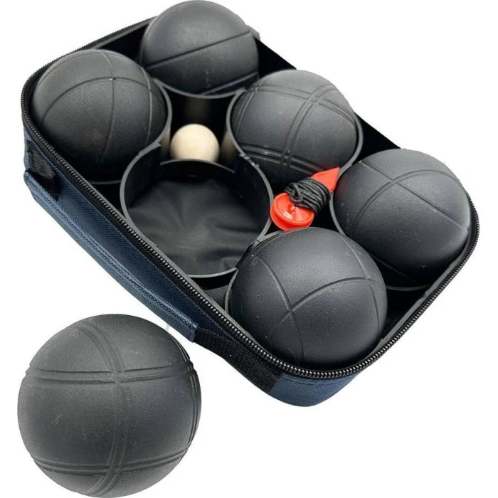 Мячи для игры в петанк Enero Pro с чехлом, черные.