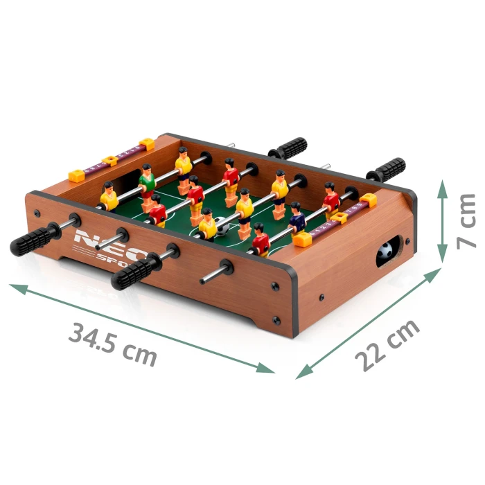 Настільний футбол Neo-Sport NS-439, 34,5 x 22 x 7 см, коричневий