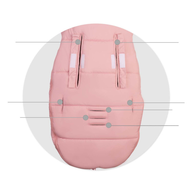 Конверт Elmi Ricokids для коляски и санок, розовый