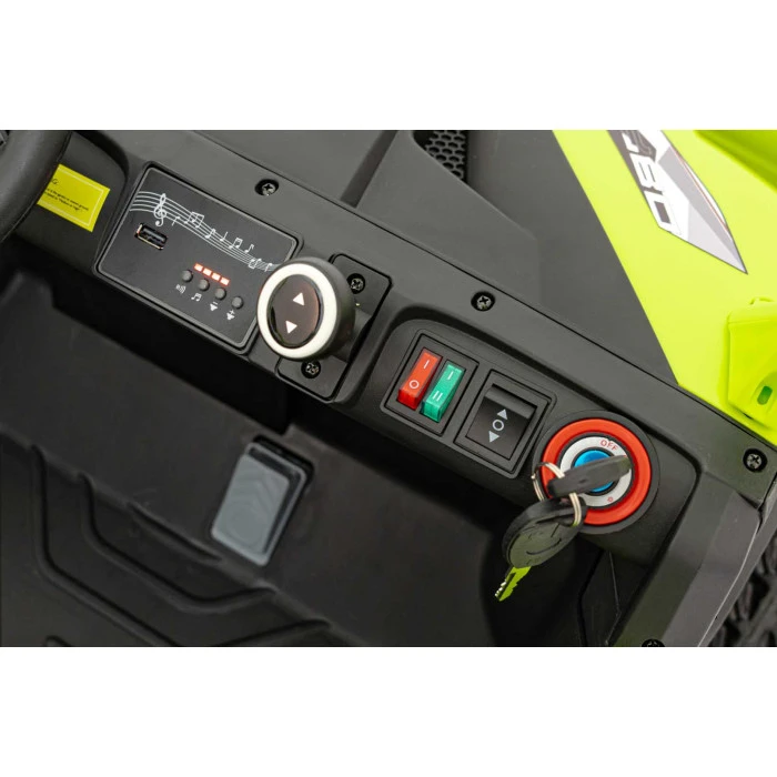 Детский аккумуляторный грузовик фермерский UTV Racing Green