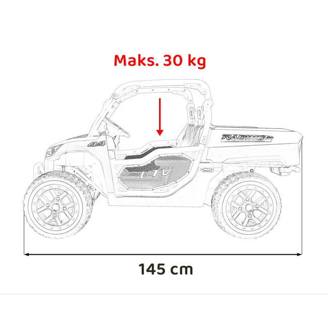 Детский аккумуляторный грузовик фермерский UTV Racing Green
