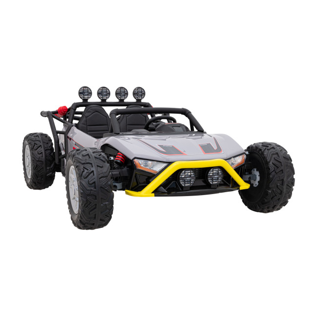 Машинка Buggy Racing 5 на аккумуляторе для детей +3. Серый + Двигатели 2х200Вт + Пульт + Медленный Старт