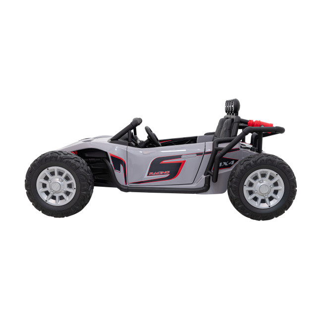 Машинка Buggy Racing 5 на аккумуляторе для детей +3. Серый + Двигатели 2х200Вт + Пульт + Медленный Старт