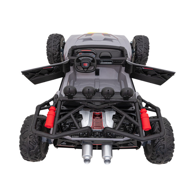 Машинка Buggy Racing 5 на аккумуляторе для детей +3. Серый + Двигатели 2х200Вт + Пульт + Медленный Старт