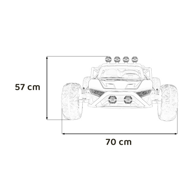 Машинка Buggy Racing 5 на аккумуляторе для детей +3. Серый + Двигатели 2х200Вт + Пульт + Медленный Старт