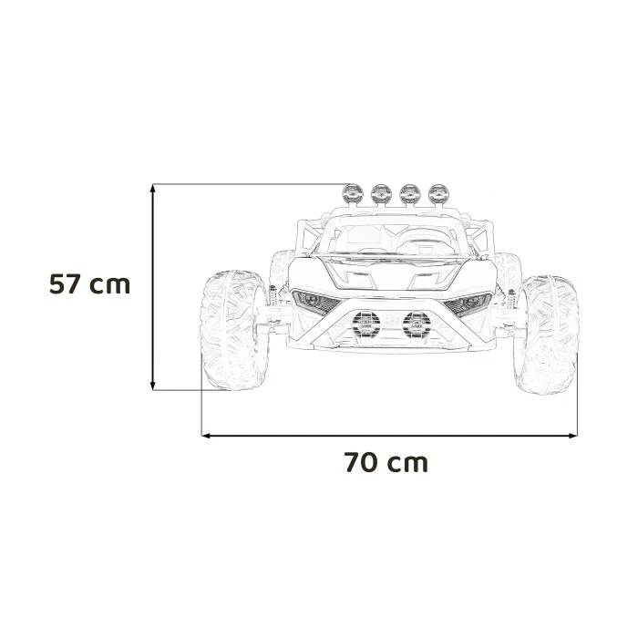 Машинка Buggy Racing 5 на акумуляторі для дітей +3. Сірий + Двигуни 2х200Вт + Пульт + Повільний Старт