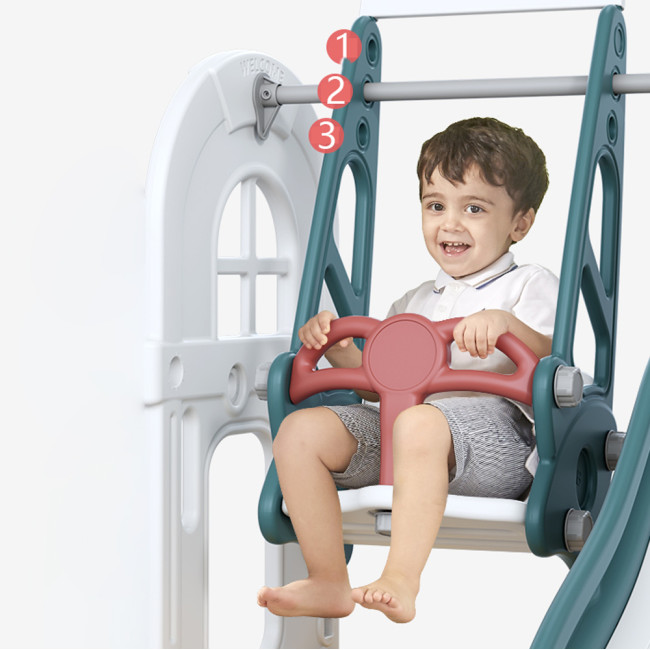 Детский домик с горкой и качелями inSPORTline Housino