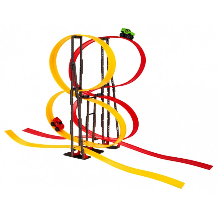 Экстремальный гоночный трек для детей 3+ Трек на сборку 198 шт. + 2 машинки с магнитом