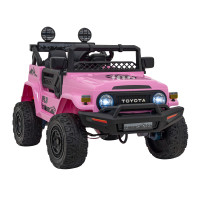 Toyota FJ Cruiser для дітей рожевий + пульт дистанційного керування + повний привід + LED аудіо + EVA + Free Start