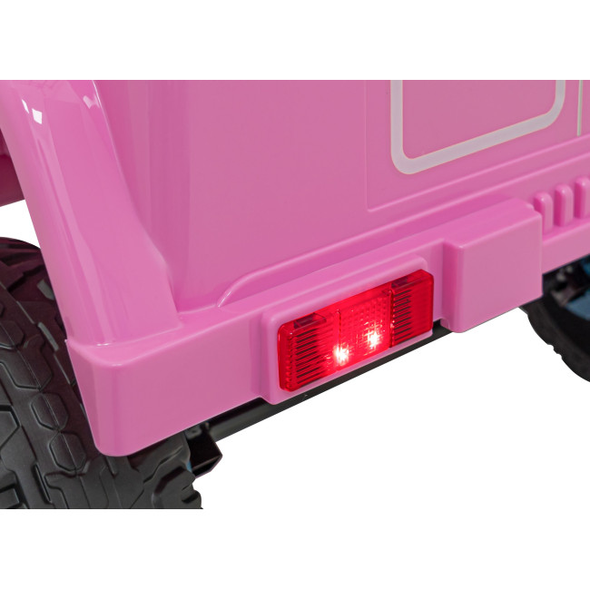 Toyota FJ Cruiser для детей розовый + пульт дистанционного управления + полный привод + LED аудио + EVA + Free Start