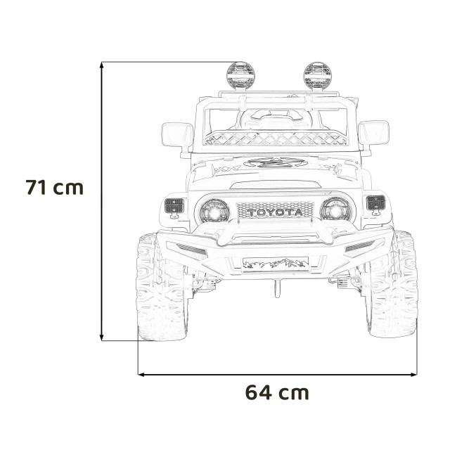 Toyota FJ Cruiser для детей розовый + пульт дистанционного управления + полный привод + LED аудио + EVA + Free Start