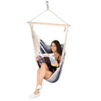 Гамак-кресло подвесное одноместное NILS CAMP NC3107, 103 х 99 см. - сине-белое.