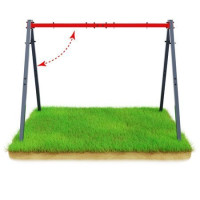 Каркас для гойдалки K-SPORT КSОZ015, 247 х 164 х 206 см - сіро-червоний