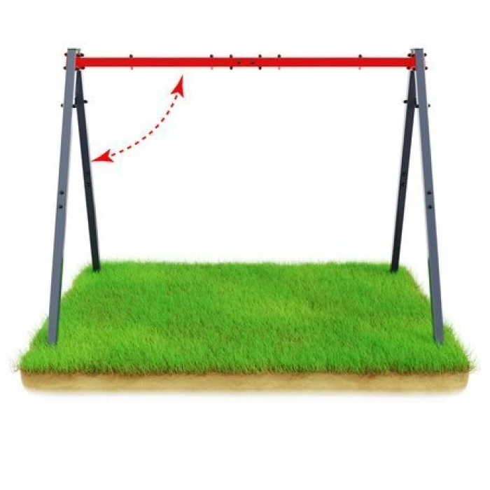 Каркас для качелей K-SPORT КSОZ015, 247 х 164 х 206 см - серо-красный