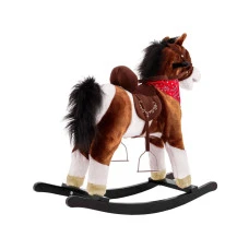 Лошадка качалка Ramiz FDRK047B-DB, коричнево-белая