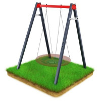 Каркас для гойдалки K-SPORT КSОZ016, 164 х 140 х 206 см - червоно-сірий