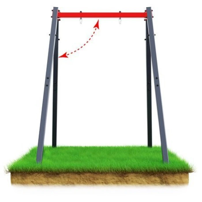 Каркас для гойдалки K-SPORT КSОZ016, 164 х 140 х 206 см - червоно-сірий