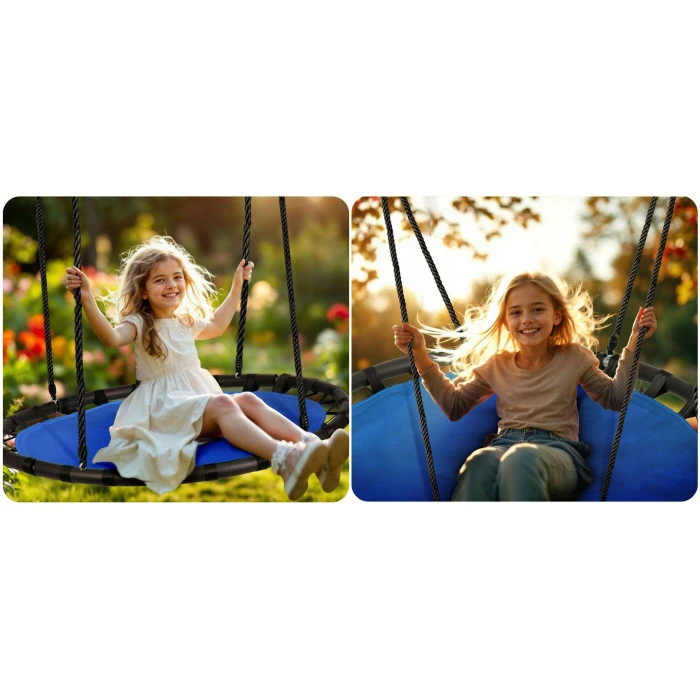 Гойдалка Neo-Sport Гніздо лелеки Swingo 120 см, синя