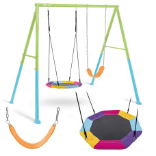 Качели Intex 44125 Гнездо аиста, 235 x 254 x 200 см - зелено-синяя