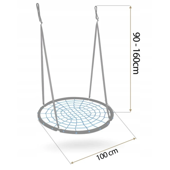 Гойдалка Neo-Sport NS-104 Гніздо лелеки 100 см, блакитний