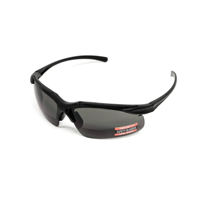 Окуляри захисні біфокальні Global Vision Apex Bifocal +2.0, сірі