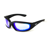 Очки защитные хромированные Global Vision KickBack Photochromic Anti Fog, синие