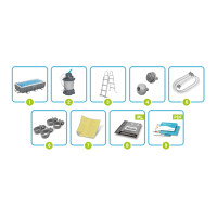 Басейн каркасний прямокутний 10в1 Bestway 56442 404 x 201 x 100 см