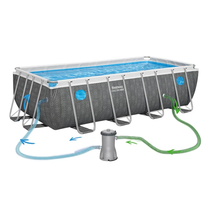 Басейн каркасний прямокутний 10в1 Bestway 561MB, 488 x 244 x 122 см