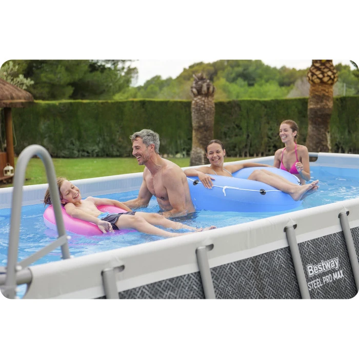 Басейн каркасний прямокутний 10в1 Bestway 561MB, 488 x 244 x 122 см