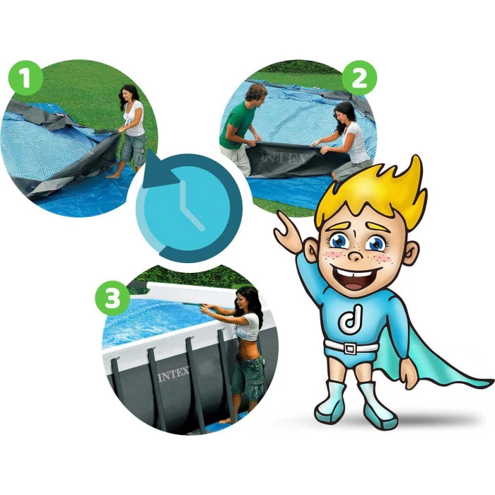 Бассейн каркасный овальный 18в1 Bestway 56448 Power Steel, 488 x 305 см