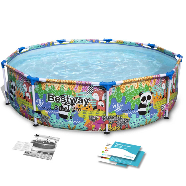 Бассейн каркасный детский Steel Pro Animals of the World Bestway 5612F 274x66 см