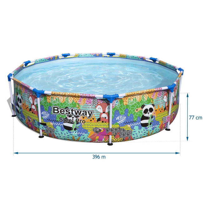 Бассейн каркасный детский Steel Pro Animals of the World Bestway 5612F 274x66 см