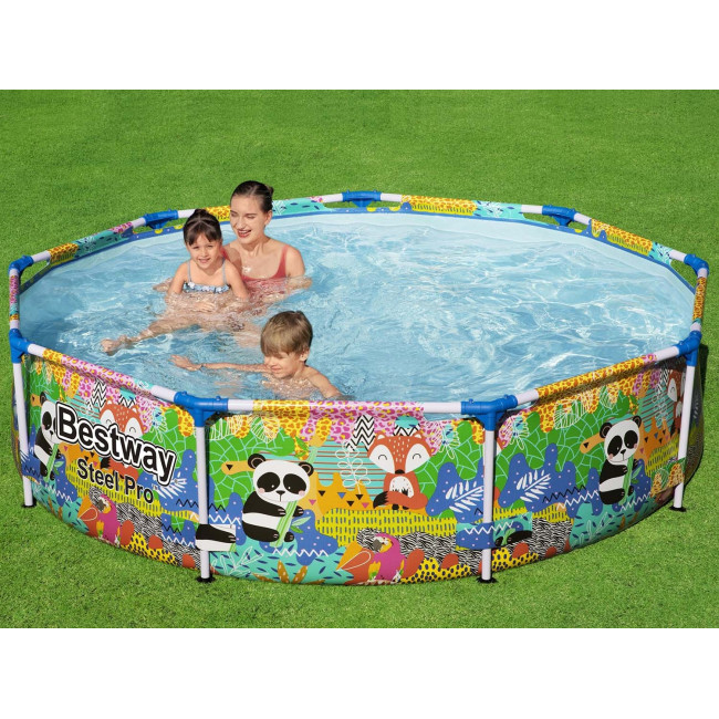 Бассейн каркасный детский Steel Pro Animals of the World Bestway 5612F 274x66 см